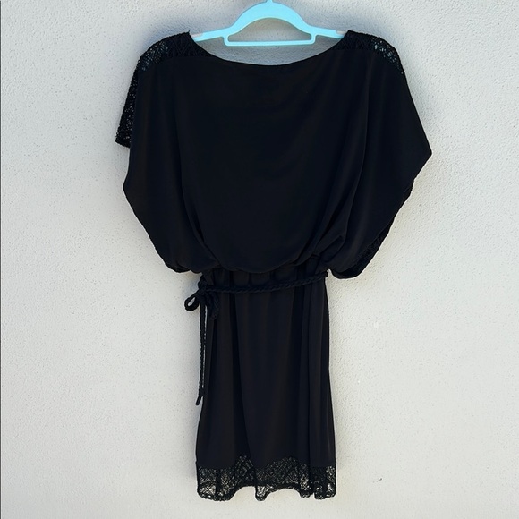 Chic Black Dress with Lace Trim by Sangria Size 10 - Picture 6 of 6